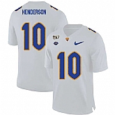 Pittsburgh Panthers 10 Quadree Henderson White 150th Anniversary Patch Nike College Football Jersey Dzhi,baseball caps,new era cap wholesale,wholesale hats